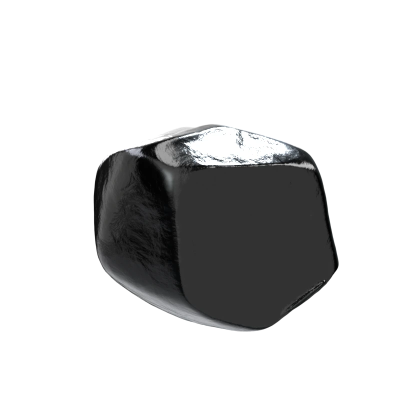 Black obsidian-like Himalayan Shilajit rock